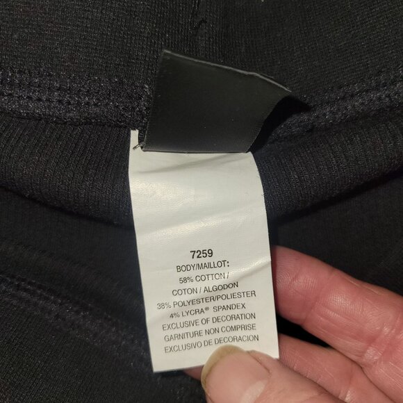 Champion Womens Black Capri Leggings  Cotton Blend Stretch S workout running yog - Picture 3 of 5